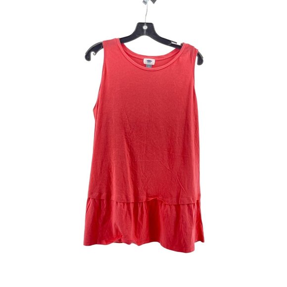 Old Navy Women's Plus Orange Ruffled Hem Sleeveless Tunic Top Shirt Size 2X - Picture 2 of 8
